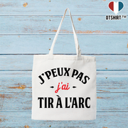 Tote bag coton recyclé j'ai tir à l'arc