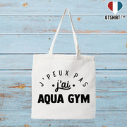 Tote bag coton recyclé j'peux pas j'ai aqua gym 2