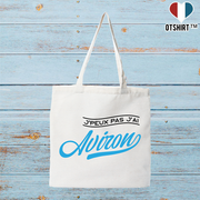 Tote bag coton recyclé j'peux pas j'ai aviron
