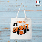 Tote bag coton recyclé j'peux pas j'ai basket