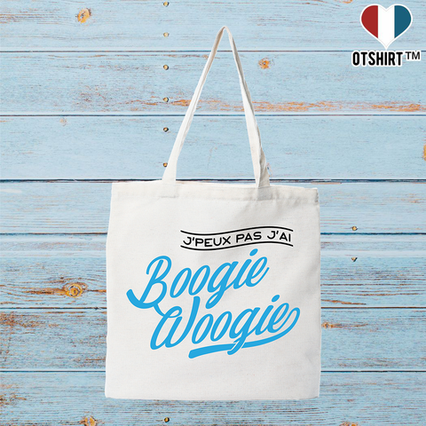 Tote bag coton recyclé j'peux pas j'ai boogie woogie