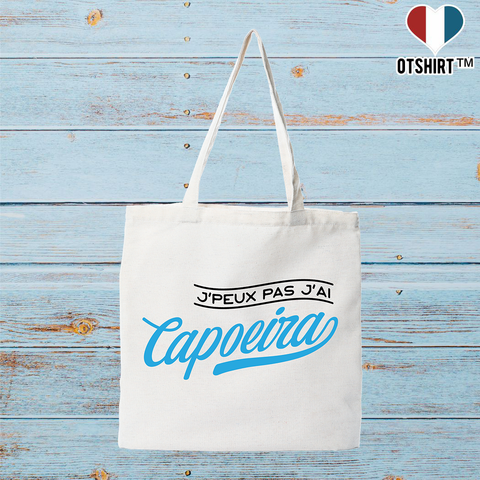 Tote bag coton recyclé j'peux pas j'ai capoeira