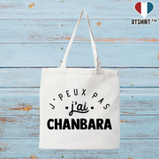 Tote bag coton recyclé j'peux pas j'ai chanbara 2