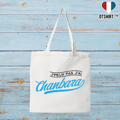 Tote bag coton recyclé j'peux pas j'ai chanbara