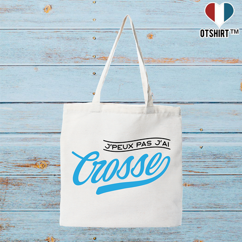 Tote bag coton recyclé j'peux pas j'ai crosse