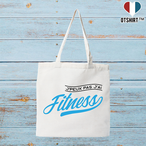 Tote bag coton recyclé j'peux pas j'ai fitness
