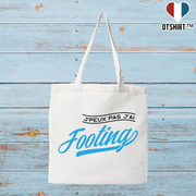 Tote bag coton recyclé j'peux pas j'ai footing