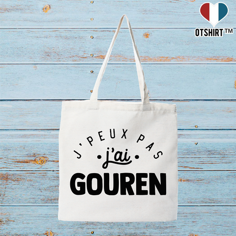Tote bag coton recyclé j'peux pas j'ai gouren 2