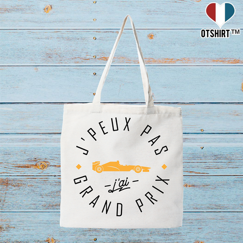 Tote bag coton recyclé j'peux pas j'ai grand prix