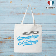 Tote bag coton recyclé j'peux pas j'ai gymnastique artistique