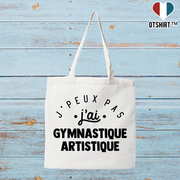 Tote bag coton recyclé j'peux pas j'ai gymnastique artistique 2
