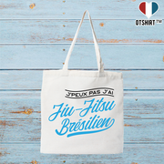 Tote bag coton recyclé j'peux pas j'ai jiu-jitsu brésilien