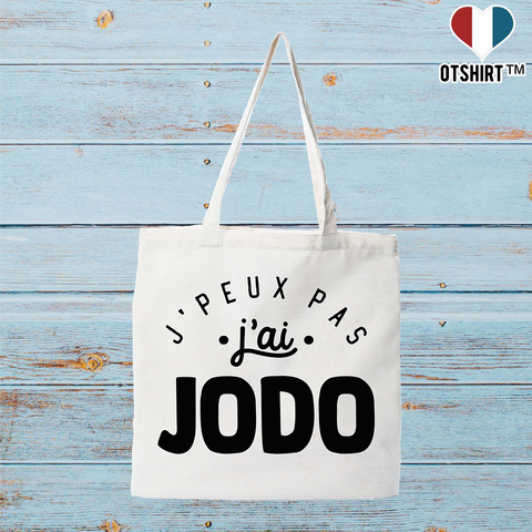 Tote bag coton recyclé j'peux pas j'ai jodo 2