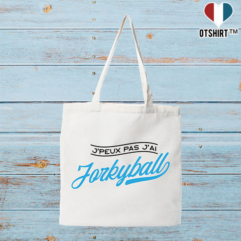 Tote bag coton recyclé j'peux pas j'ai jorkyball