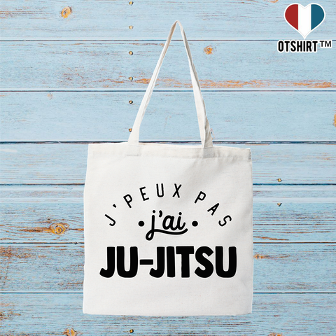Tote bag coton recyclé j'peux pas j'ai ju-jitsu 2