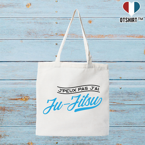 Tote bag coton recyclé j'peux pas j'ai ju-jitsu