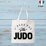 Tote bag coton recyclé j'peux pas j'ai judo 2