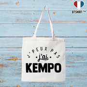 Tote bag coton recyclé j'peux pas j'ai kempo 2