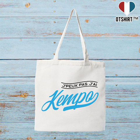 Tote bag coton recyclé j'peux pas j'ai kempo