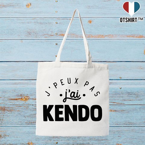 Tote bag coton recyclé j'peux pas j'ai kendo 2