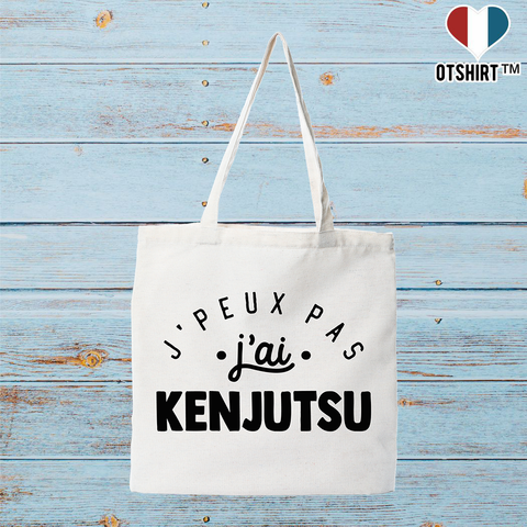 Tote bag coton recyclé j'peux pas j'ai kenjutsu 2