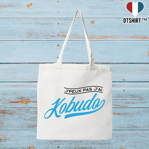 Tote bag coton recyclé j'peux pas j'ai kobudo