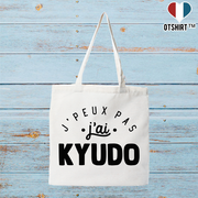 Tote bag coton recyclé j'peux pas j'ai kyudo 2