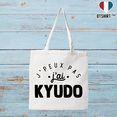 Tote bag coton recyclé j'peux pas j'ai kyudo 2