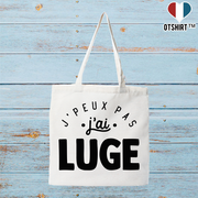 Tote bag coton recyclé j'peux pas j'ai luge 2