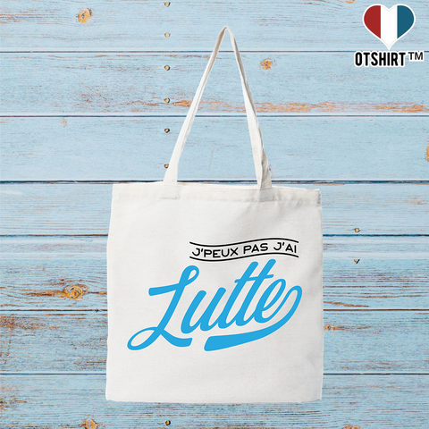 Tote bag coton recyclé j'peux pas j'ai lutte