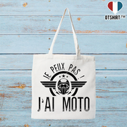 Tote bag coton recyclé j'peux pas j'ai moto 5