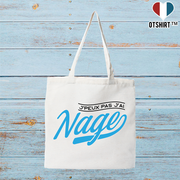 Tote bag coton recyclé j'peux pas j'ai nage