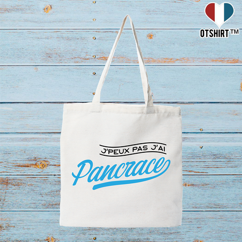 Tote bag coton recyclé j'peux pas j'ai pancrace