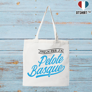 Tote bag coton recyclé j'peux pas j'ai pelote basque