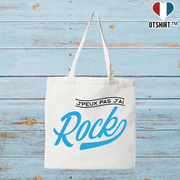 Tote bag coton recyclé j'peux pas j'ai rock