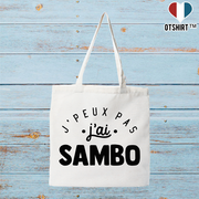 Tote bag coton recyclé j'peux pas j'ai sambo 2