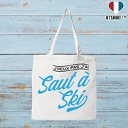 Tote bag coton recyclé j'peux pas j'ai saut à ski