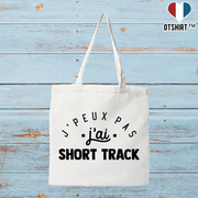 Tote bag coton recyclé j'peux pas j'ai short track 2