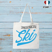 Tote bag coton recyclé j'peux pas j'ai ski