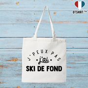 Tote bag coton recyclé j'peux pas j'ai ski de fond 2