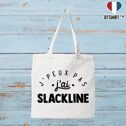 Tote bag coton recyclé j'peux pas j'ai slackline