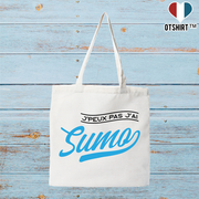 Tote bag coton recyclé j'peux pas j'ai sumo