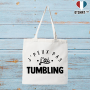 Tote bag coton recyclé j'peux pas j'ai tumbling 2