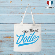 Tote bag coton recyclé j'peux pas j'ai voile