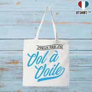 Tote bag coton recyclé j'peux pas j'ai vol à voile