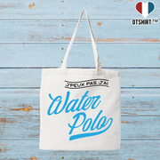 Tote bag coton recyclé j'peux pas j'ai water polo