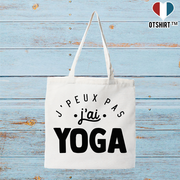 Tote bag coton recyclé j'peux pas j'ai yoga 3