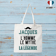 Tote bag coton recyclé jacques l'homme le mythe la légende