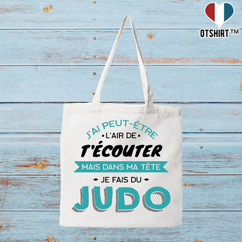 Tote bag coton recyclé je fais du judo