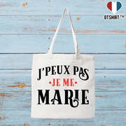 Tote bag coton recyclé je me marie